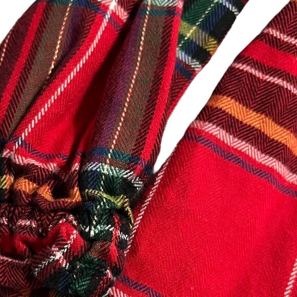 NEXT 6-7Y Red Plaid Ruffle Collar Dress - Picture 5 of 7